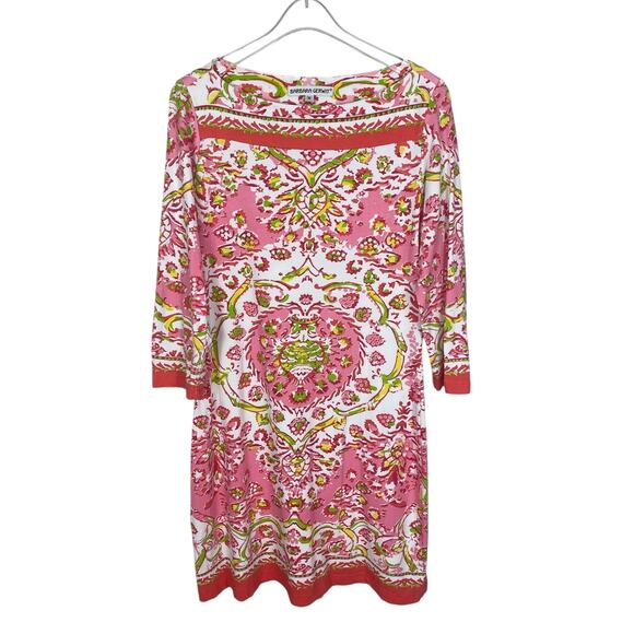Barbara Gerwit Printed Dress Resort Wear Coastal Pink Women's Size Medium - Picture 2 of 14